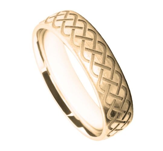 6mm Wedding Ring W7510 | Gents Pattern - Laser Engraving Wedding Ring